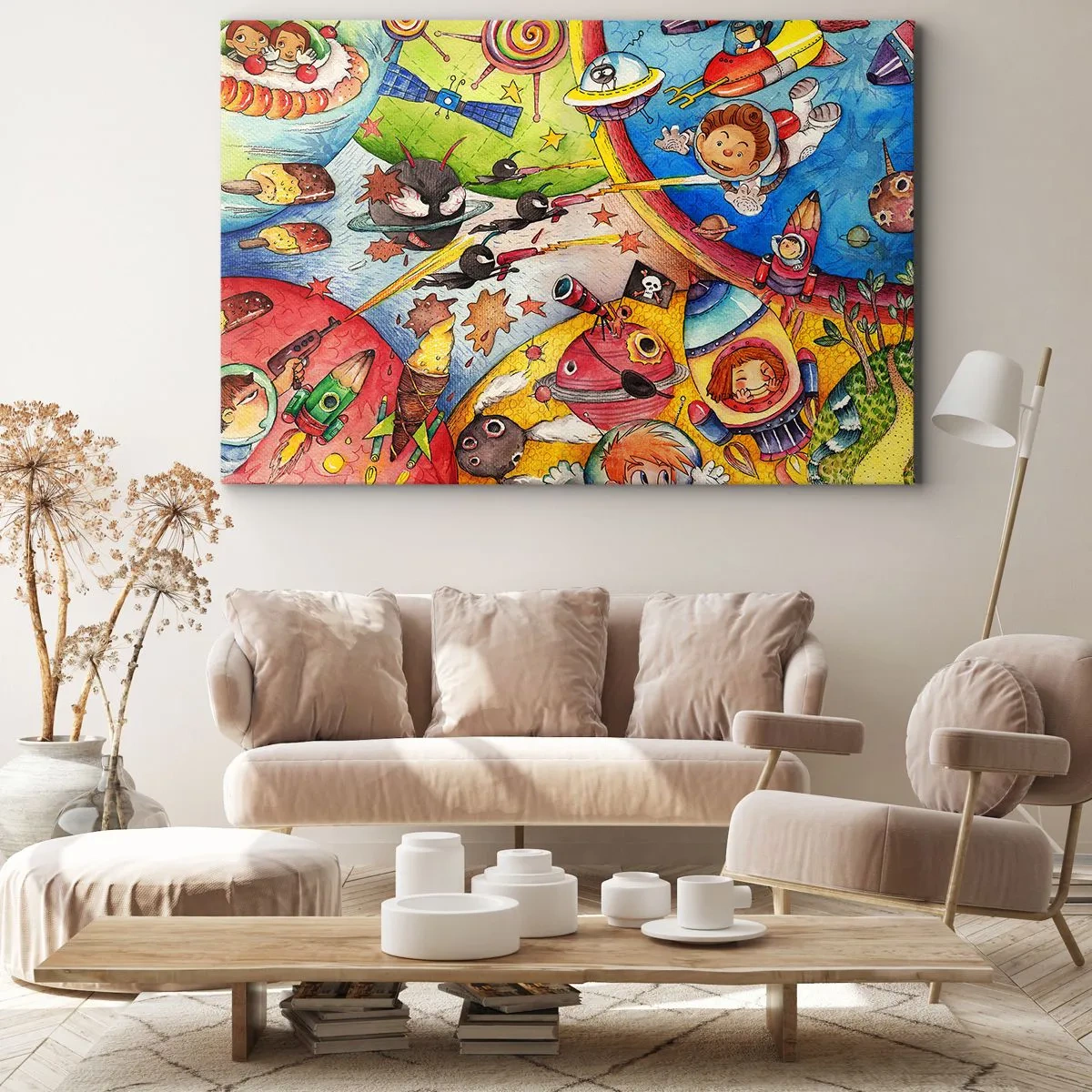 Tablou pe pânză - O mare aventură spațială - 120x80 cm