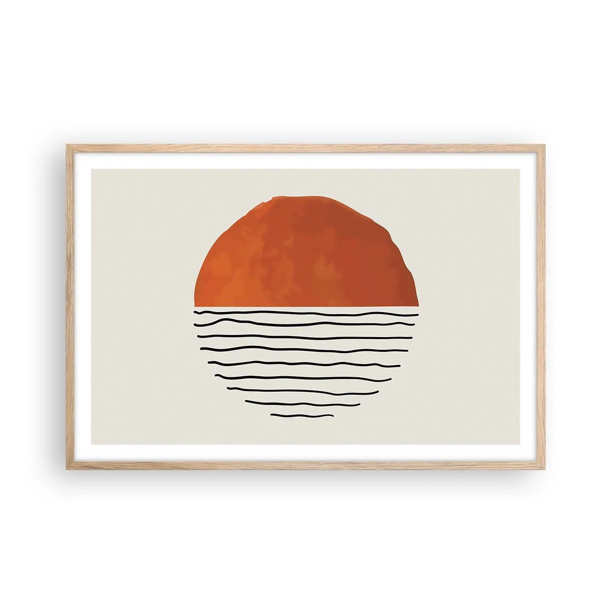 Poster în ramă de stejar deschis - În stil japonez - 91x61 cm