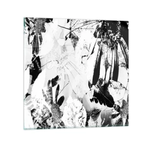 Tablou pe sticlă - Toamna în negativ - 40x40 cm