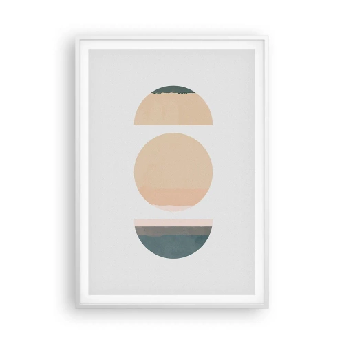 Poster în ramă albă - Roată cu roată - 70x100 cm