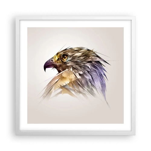 Poster în ramă albă - Portretul unui războinic - 50x50 cm