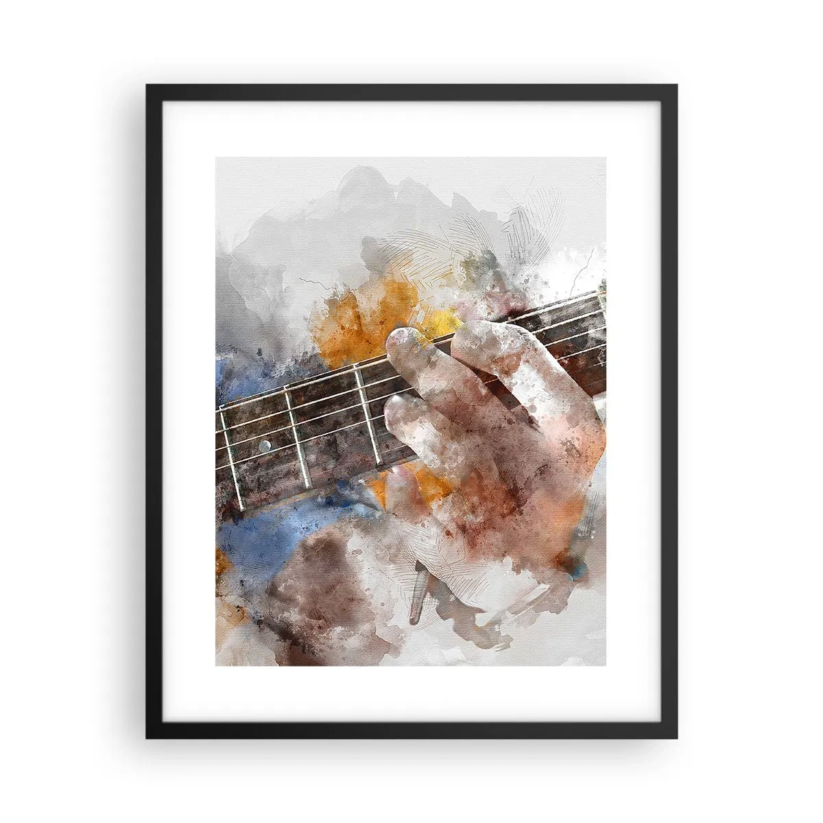 Poster în ramă neagră - Poezie între corzi - 40x50 cm