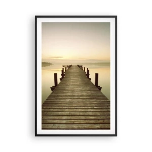 Poster în ramă neagră - Înainte de răsărit, zori, lumină - 61x91 cm