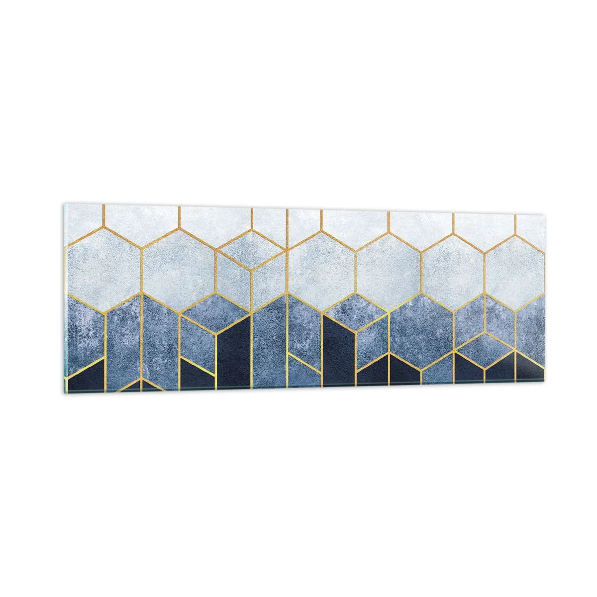 Tablou pe sticlă - Compoziție în ritm sincopat - 90x30 cm