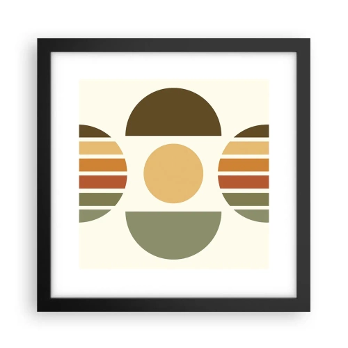 Poster în ramă neagră - În culorile pământului - 30x30 cm