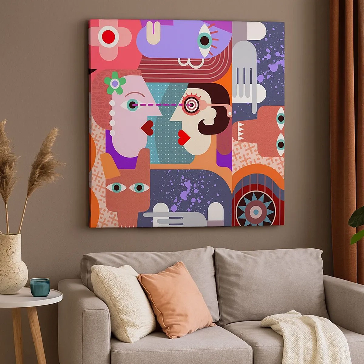 Tablou pe pânză - Ochi în ochi - 30x30 cm