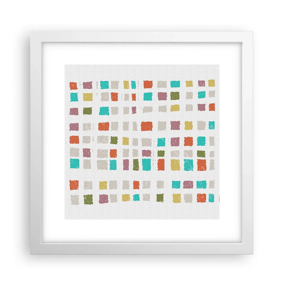 Poster în ramă albă - Joc necunoscut - 30x30 cm