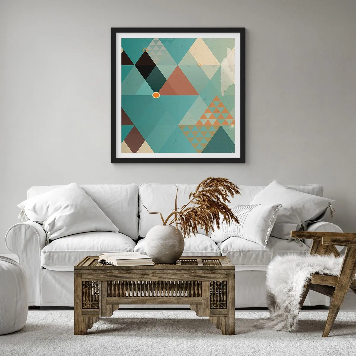 Poster în ramă neagră - Unitatea multiplicității, multiplicitatea unității - 60x60 cm