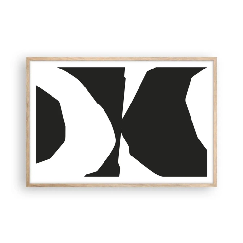 Poster în ramă de stejar deschis - Pozitiv -negativ - 91x61 cm