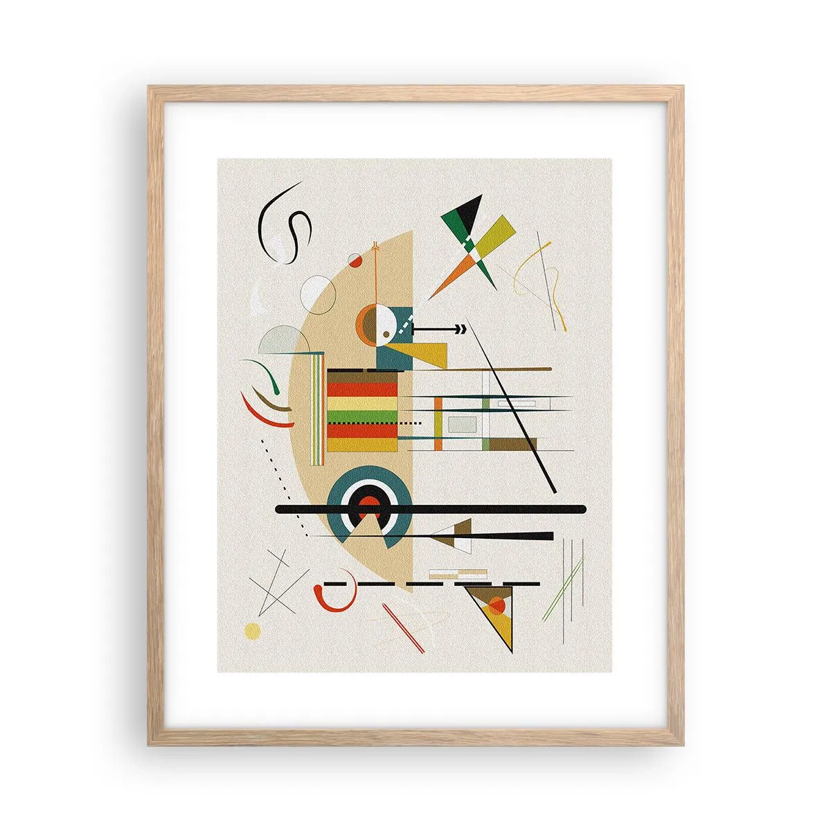 Poster în ramă de stejar deschis - Și lumea râde - 40x50 cm