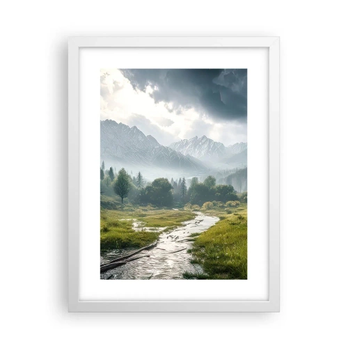 Poster în ramă albă - Până acolo și înapoi - 30x40 cm