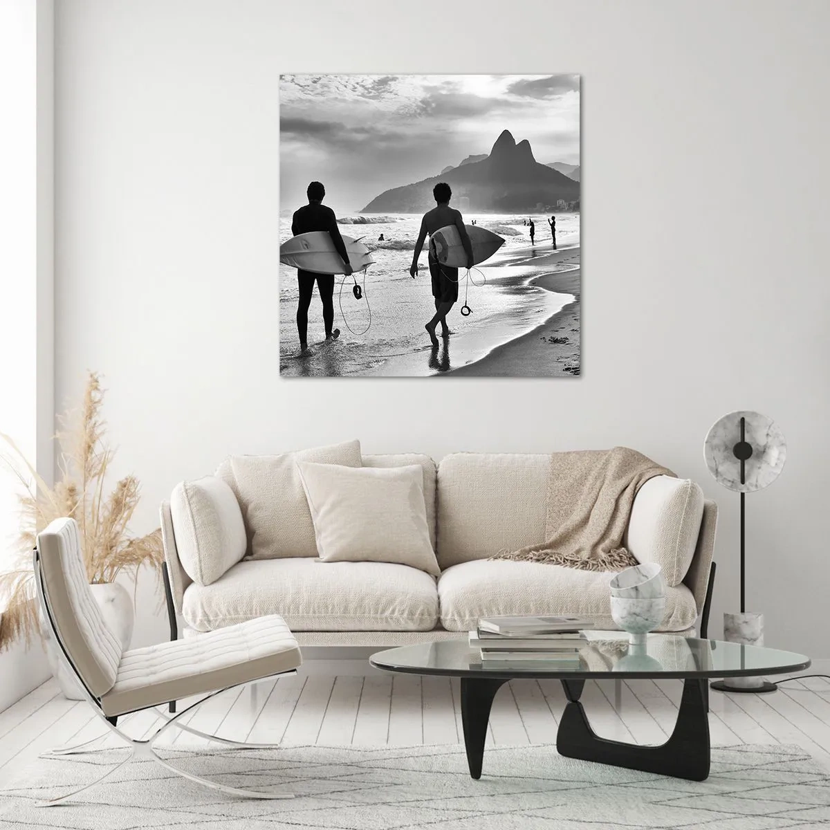 Tablou pe sticlă - Samba pentru un val - 40x40 cm