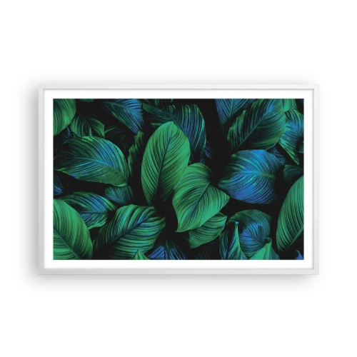 Poster în ramă albă - Traficul verde - 91x61 cm