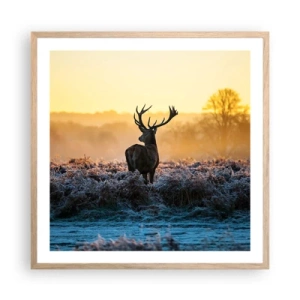 Poster în ramă de stejar deschis - Încoronat pe domeniul său - 60x60 cm