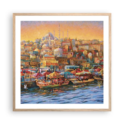 Poster în ramă de stejar deschis - O poveste din Istanbul - 60x60 cm