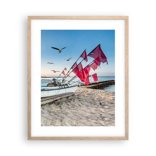 Poster în ramă de stejar deschis - O odihnă binemeritată - 40x50 cm