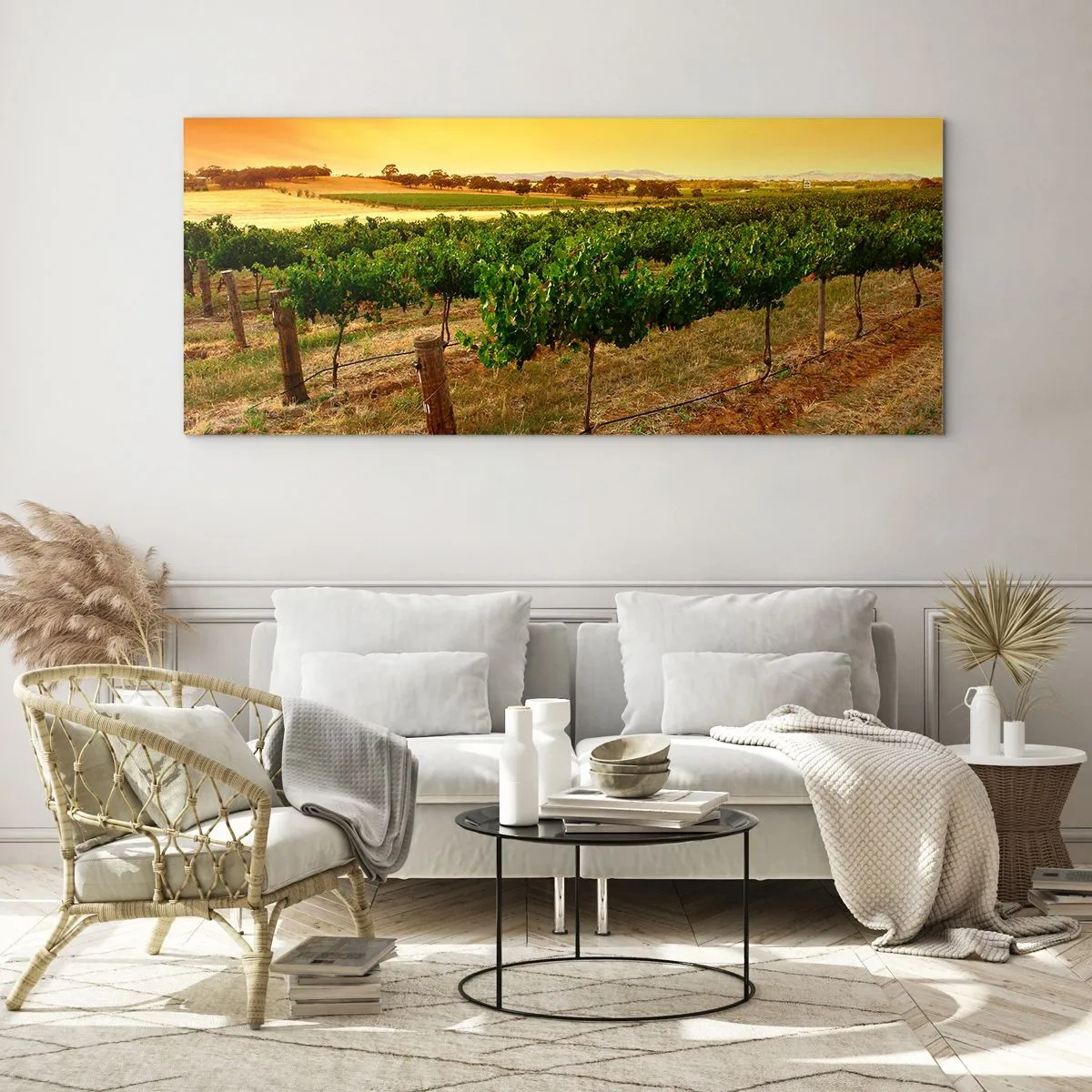 Tablou pe sticlă - Să bem soarele - 120x50 cm