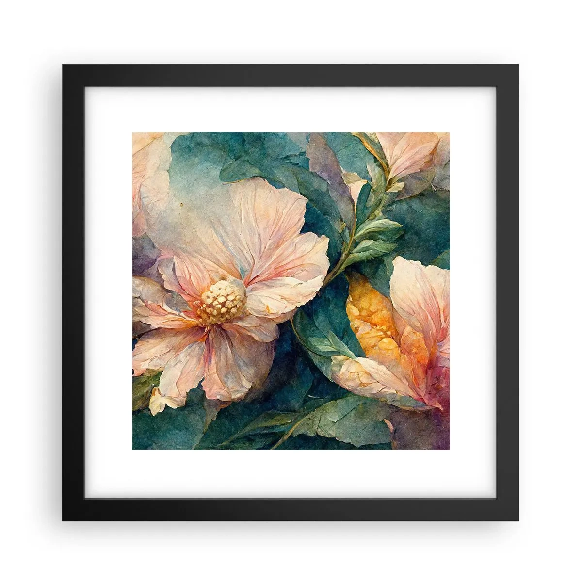 Poster în ramă neagră - Subtilitate pură - 30x30 cm