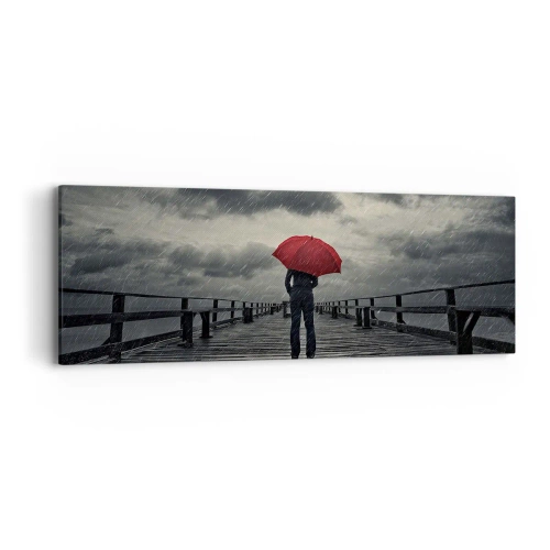 Tablou pe pânză - Nu e nimic dacă plouă - 90x30 cm