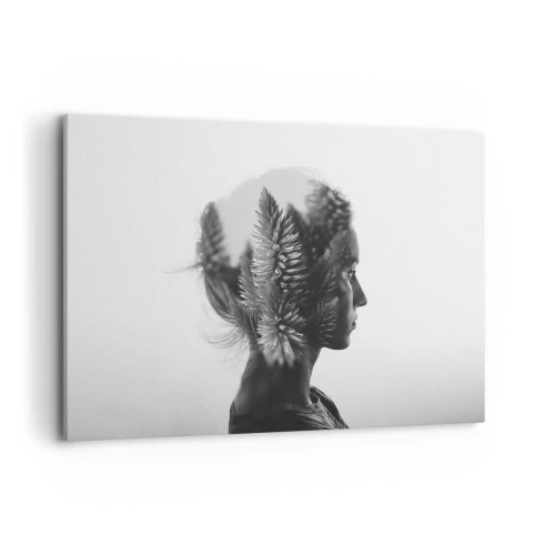 Tablou pe pânză - Doamna din pădurea de pini - 120x80 cm