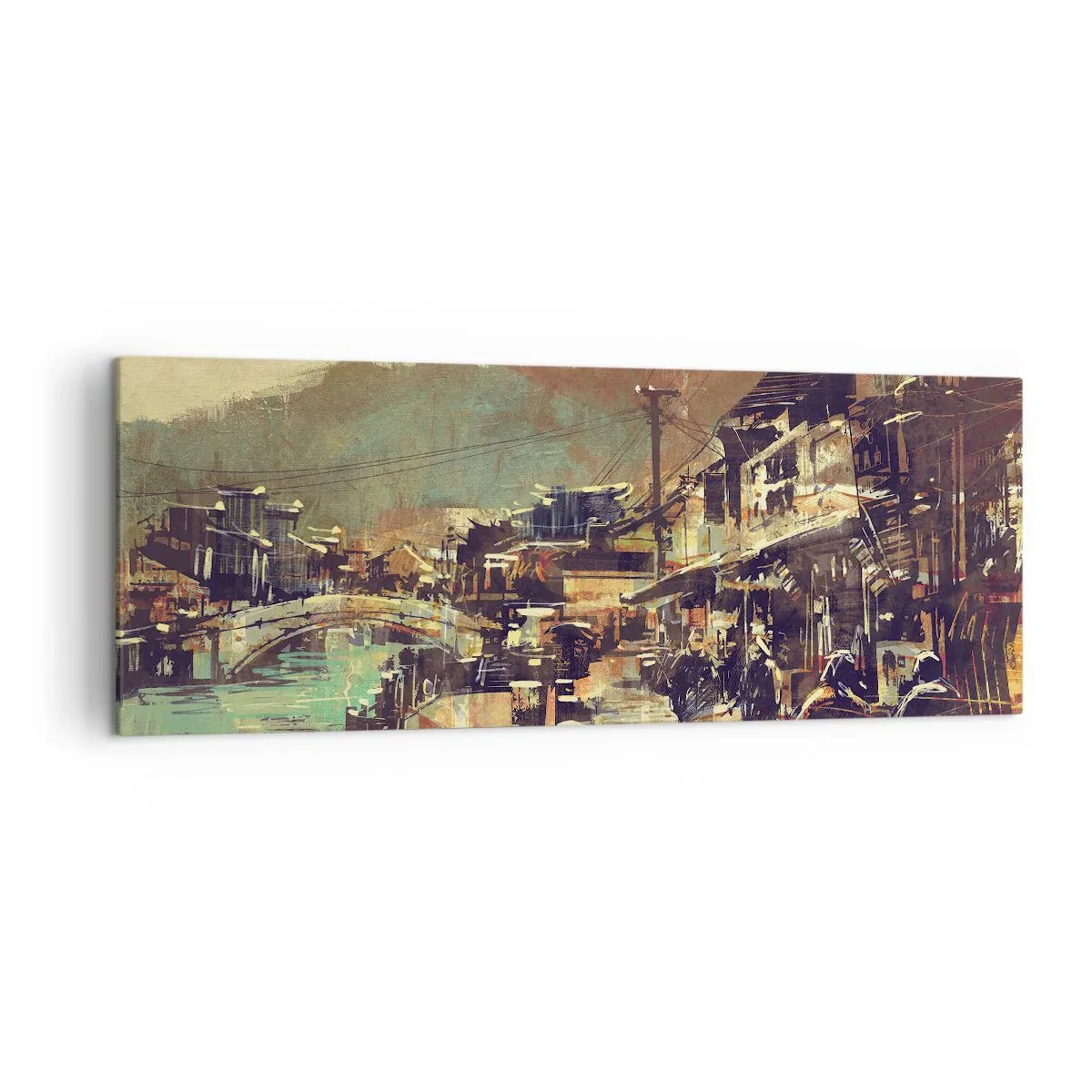 Tablou pe pânză - Viața ca o bogăție de gri - 140x50 cm