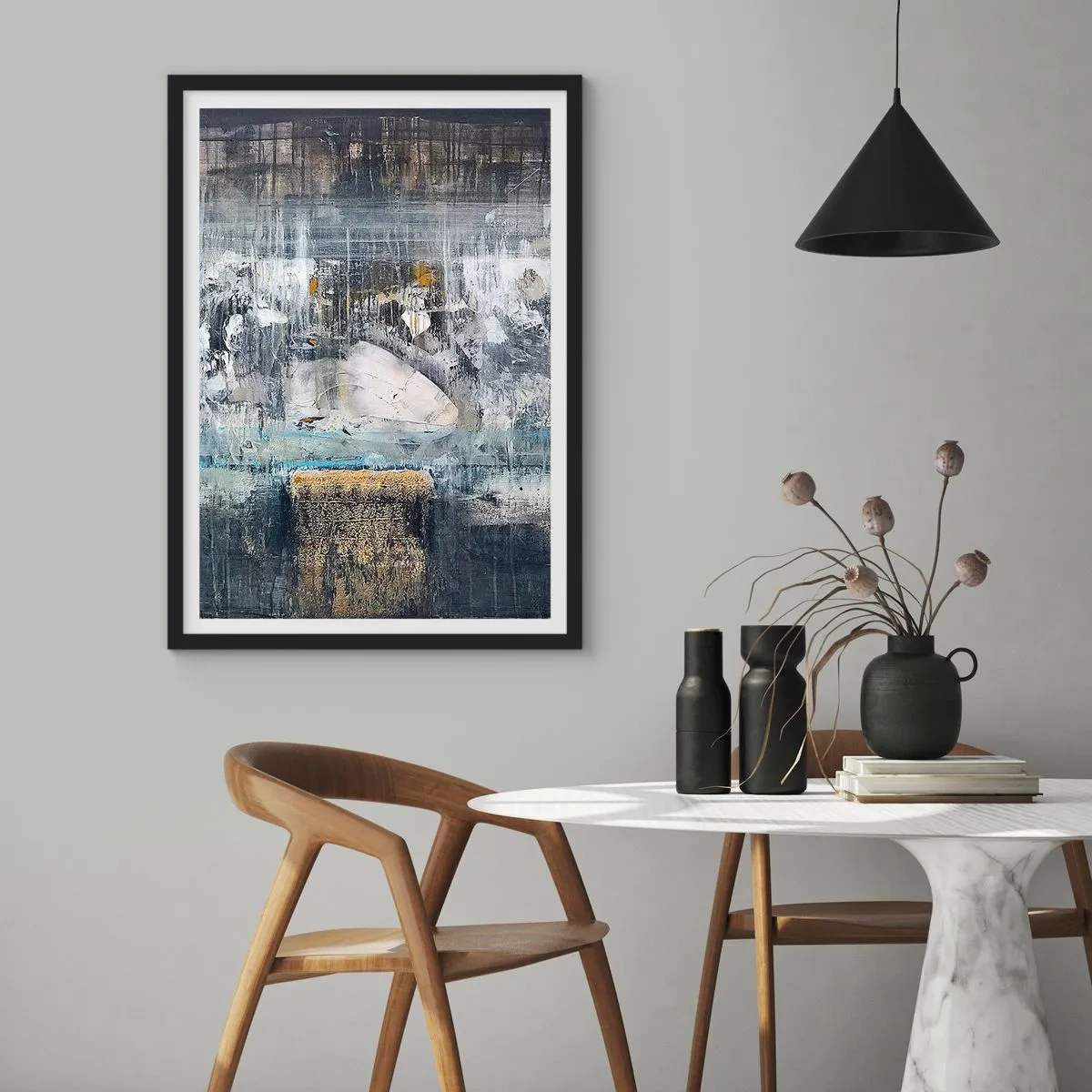 Poster în ramă neagră - Ca pe gheață, ca pe asfalt - 40x50 cm