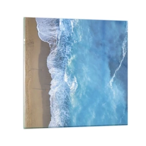 Tablou pe sticlă - Puterea albastrului - 30x30 cm