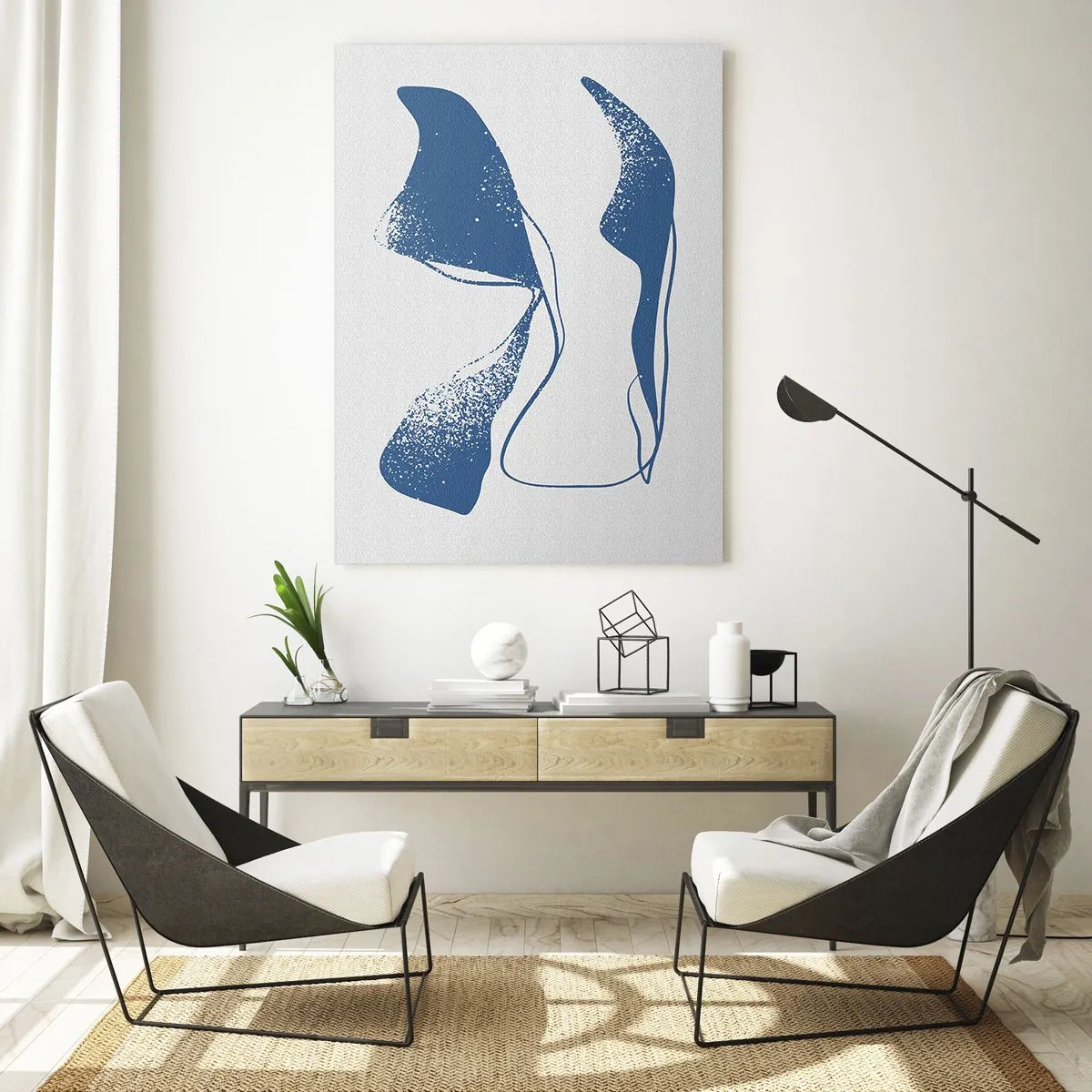 Tablou pe sticlă - Abstracție înaripată - 50x70 cm