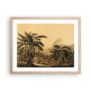 Poster în ramă de stejar deschis - În stil colonial - 50x40 cm