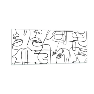 Tablou pe sticlă - Într-o încurcătură de emoții - 100x40 cm