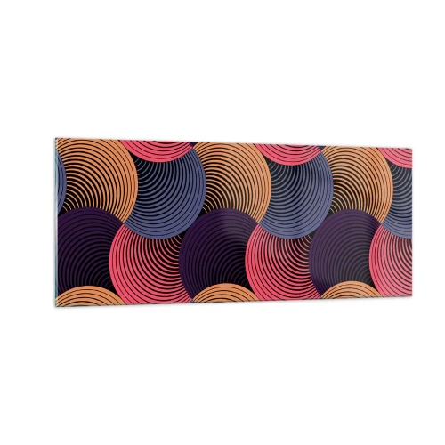 Tablou pe sticlă - Într-un ritm de cerc - 100x40 cm