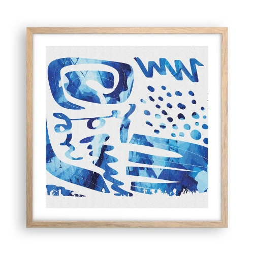 Poster în ramă de stejar deschis - Înapoi la rădăcini - 50x50 cm