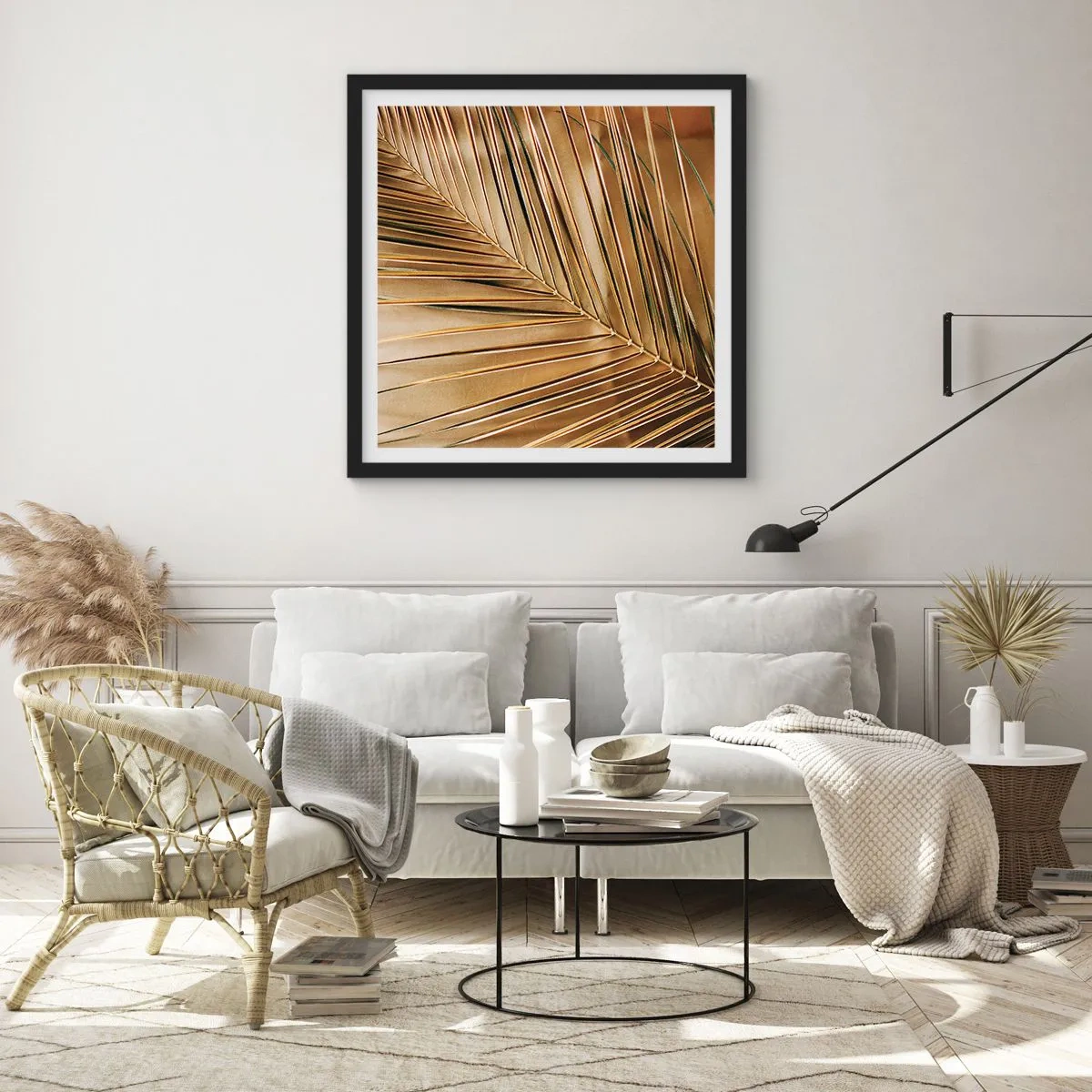 Poster în ramă neagră - Colonadă naturală - 30x30 cm