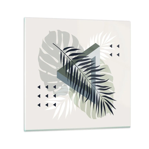 Tablou pe sticlă - Natura și geometria - două ordine? - 70x70 cm