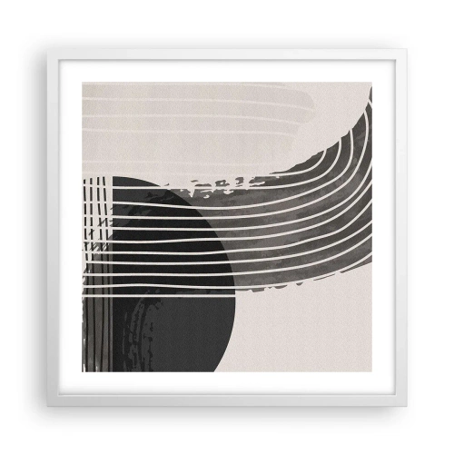 Poster în ramă albă - Până acolo și înapoi - 50x50 cm