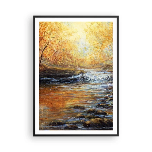 Poster în ramă neagră - Pârâul de aur - 70x100 cm