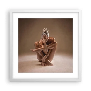 Poster în ramă albă - Unitatea trupului și a spiritului - 40x40 cm