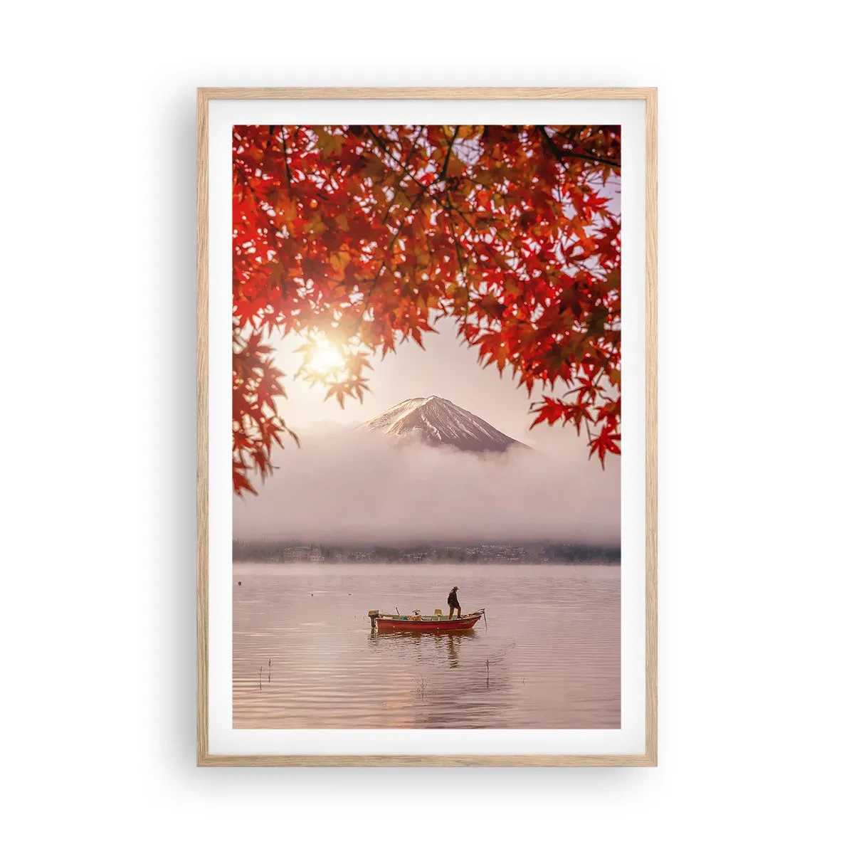 Poster în ramă de stejar deschis - În stil japonez - 61x91 cm