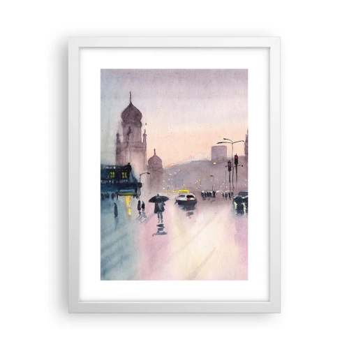 Poster în ramă albă - Într-o ceață ploioasă - 30x40 cm