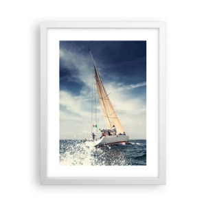 Poster în ramă albă - Nu ne vor prinde din urmă! - 30x40 cm