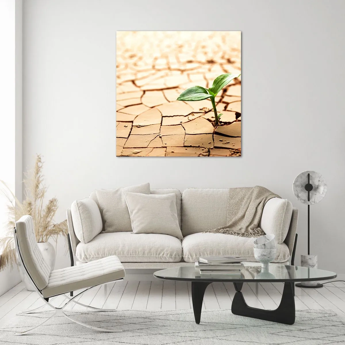 Tablou pe sticlă - Forța irepresibilă a vieții - 30x30 cm