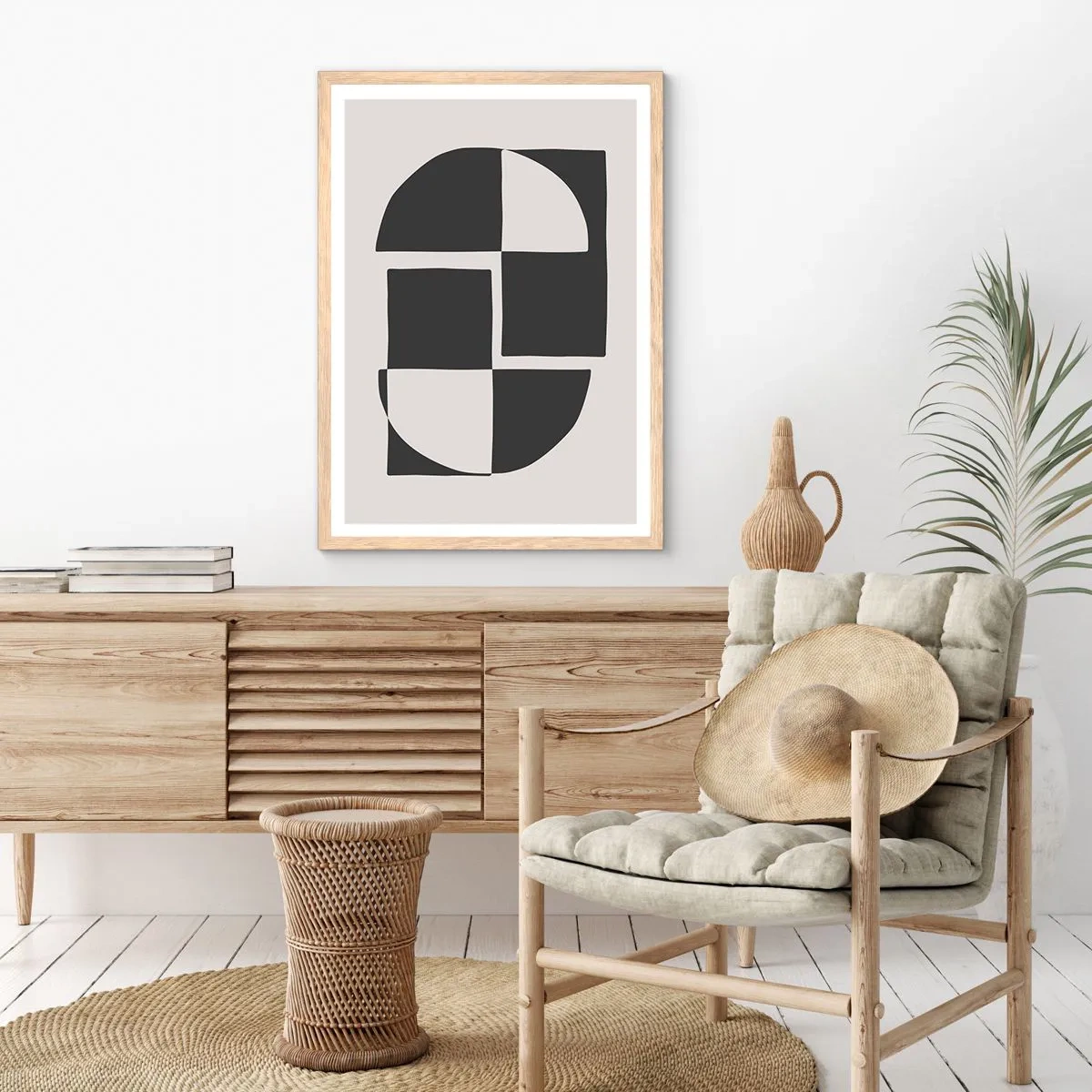 Poster în ramă de stejar deschis - Antiteză - sinteză - 50x70 cm