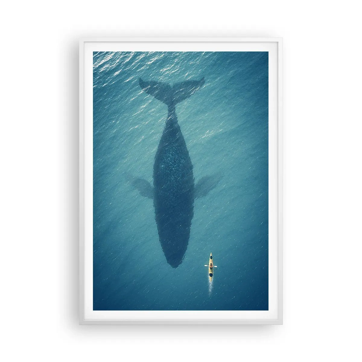 Poster în ramă albă - Întâlnire pe ocean - 70x100 cm