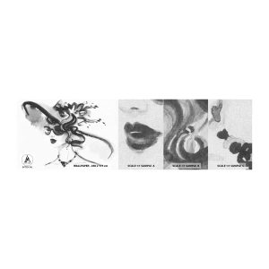 Mostră tapet Premium Canvas - Dama cu caracter - Femeie În pălărie, Chipul de femeie, alb-negru - 100x30 cm