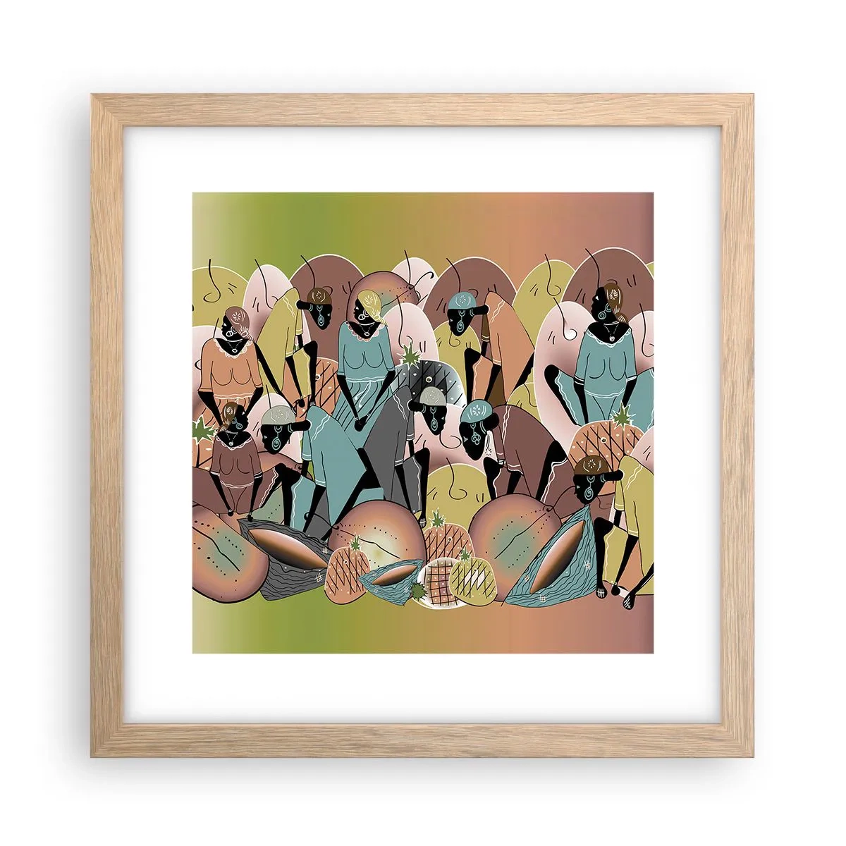 Poster în ramă de stejar deschis - Sărbătoarea cea mare se apropie - 30x30 cm