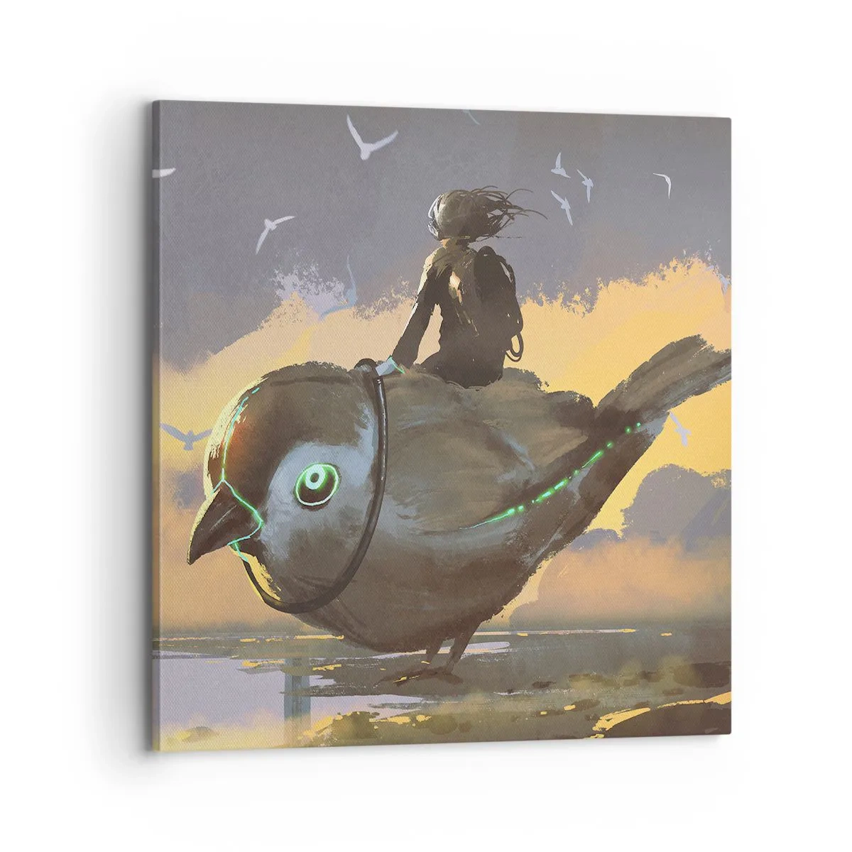 Tablou pe pânză - O oprire într-o călătorie fantastică - 70x70 cm