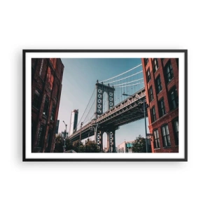 Poster în ramă neagră - În valurile orașului - 91x61 cm