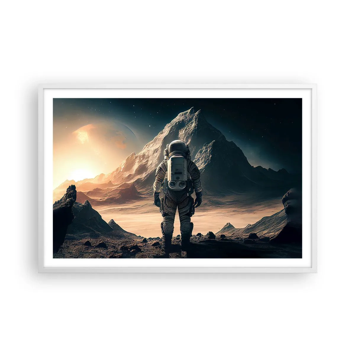 Poster în ramă albă - O nouă provocare - 91x61 cm