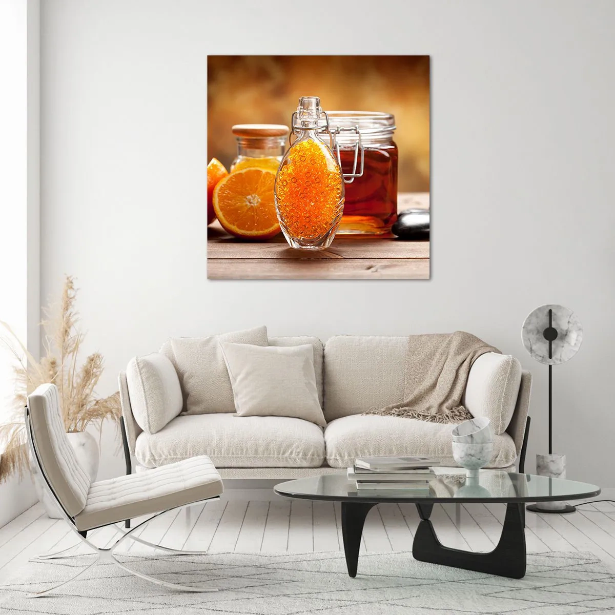 Tablou pe sticlă - Gust și aromă de soare - 70x70 cm