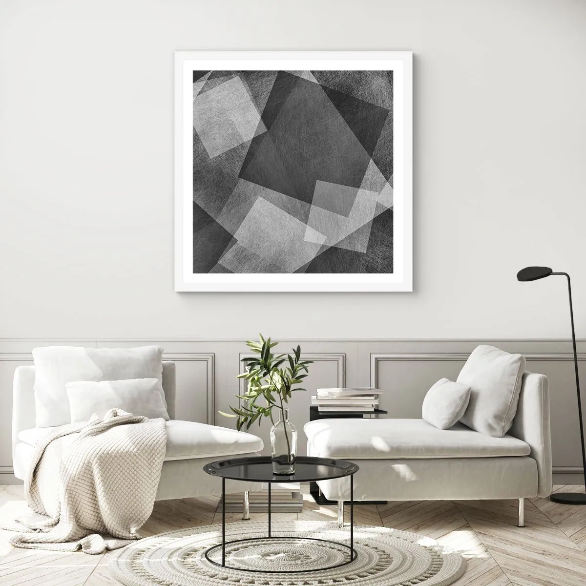 Poster în ramă albă - Un simbol etern al permanenței și al ordinii - 50x50 cm